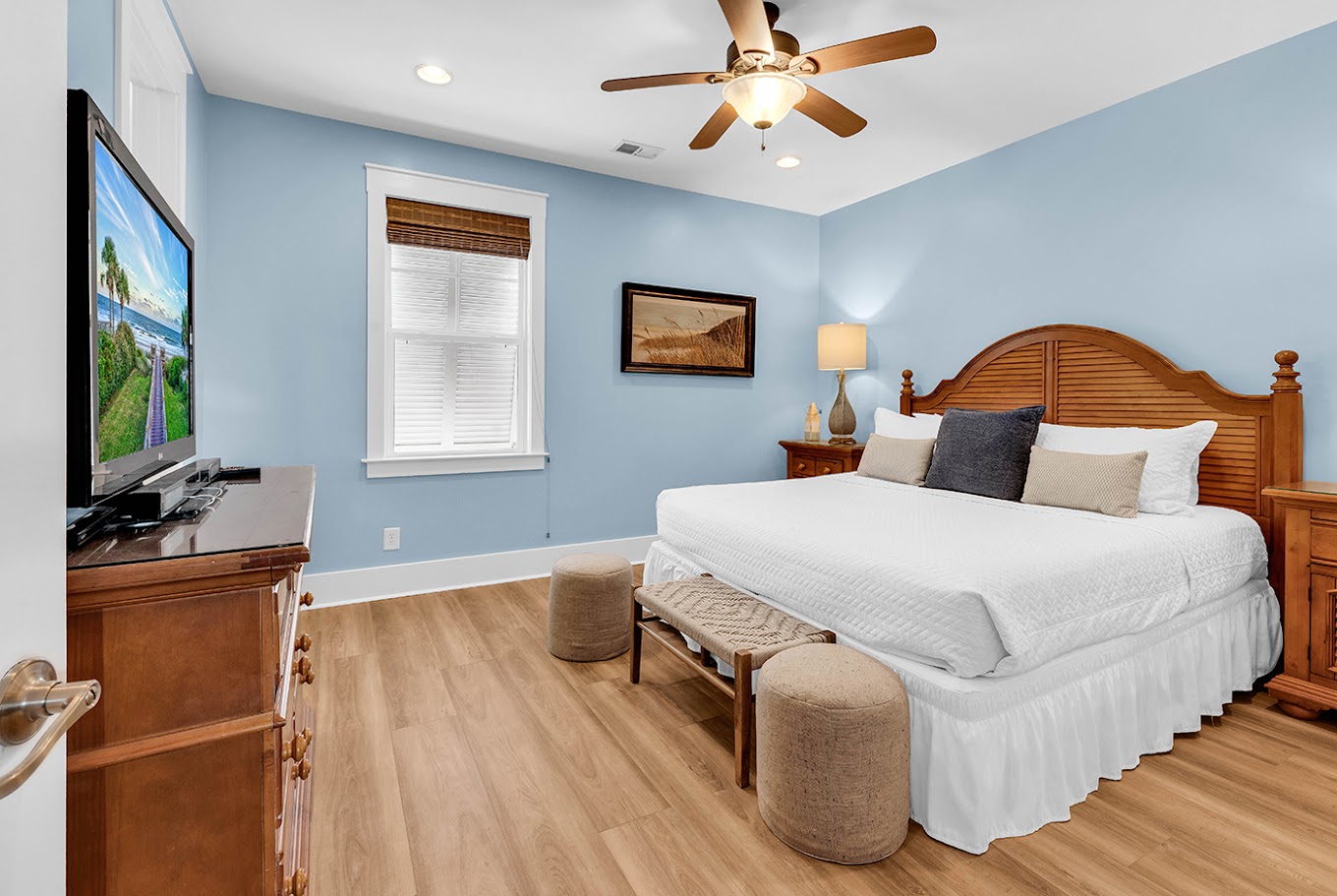 Master bedroom with king bed